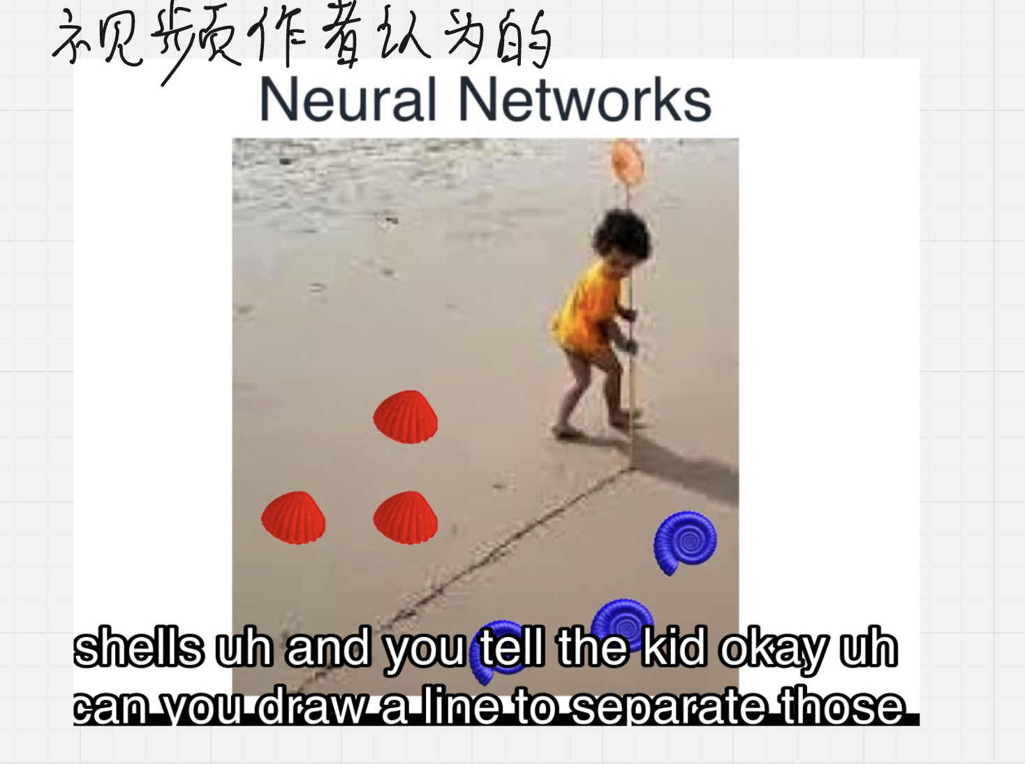 截图 03:沙滩上的红蓝贝壳:把分类理解成划分区域